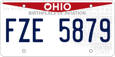 OH license plate FZE5879