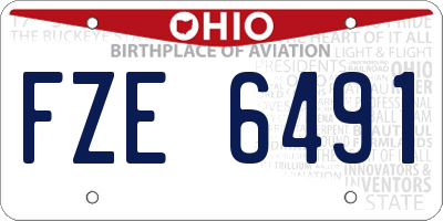 OH license plate FZE6491