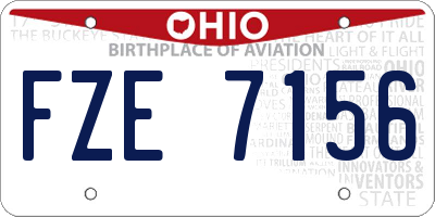 OH license plate FZE7156