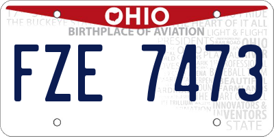 OH license plate FZE7473