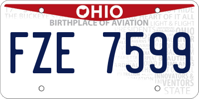OH license plate FZE7599