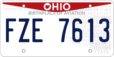 OH license plate FZE7613