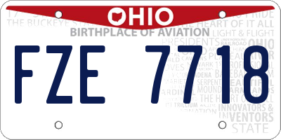 OH license plate FZE7718