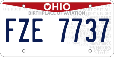 OH license plate FZE7737