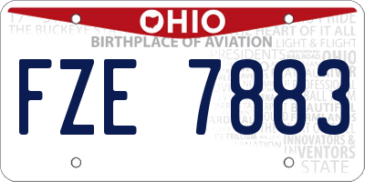 OH license plate FZE7883