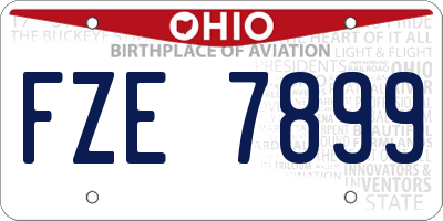 OH license plate FZE7899