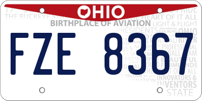 OH license plate FZE8367