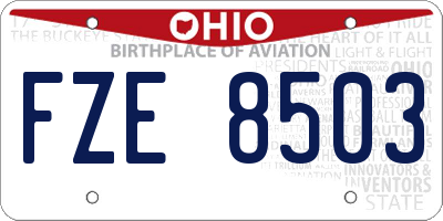 OH license plate FZE8503