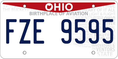 OH license plate FZE9595