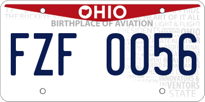 OH license plate FZF0056