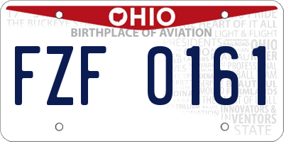 OH license plate FZF0161