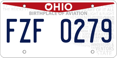OH license plate FZF0279