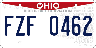 OH license plate FZF0462
