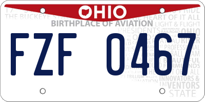 OH license plate FZF0467