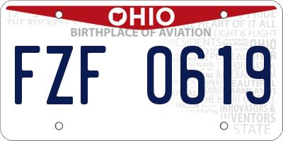 OH license plate FZF0619