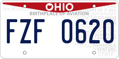 OH license plate FZF0620