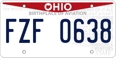 OH license plate FZF0638