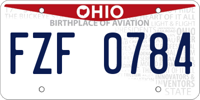 OH license plate FZF0784