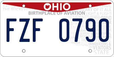 OH license plate FZF0790