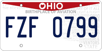OH license plate FZF0799