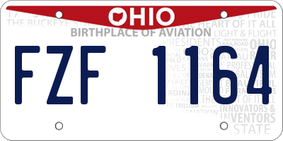 OH license plate FZF1164