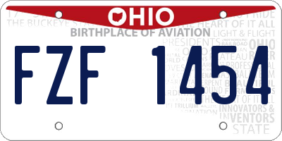 OH license plate FZF1454