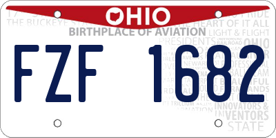 OH license plate FZF1682