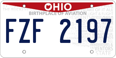 OH license plate FZF2197