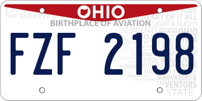 OH license plate FZF2198