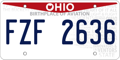 OH license plate FZF2636