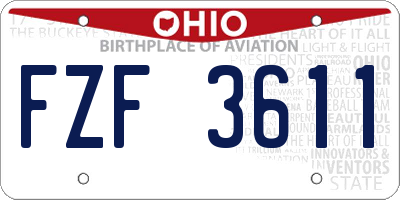 OH license plate FZF3611