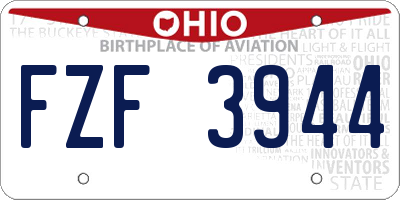 OH license plate FZF3944