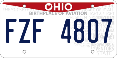 OH license plate FZF4807