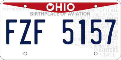 OH license plate FZF5157
