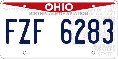 OH license plate FZF6283