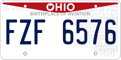 OH license plate FZF6576