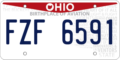 OH license plate FZF6591