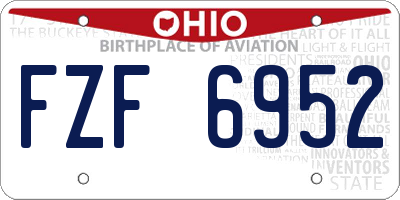 OH license plate FZF6952