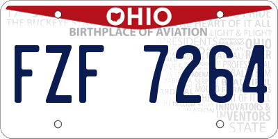 OH license plate FZF7264