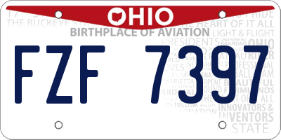 OH license plate FZF7397
