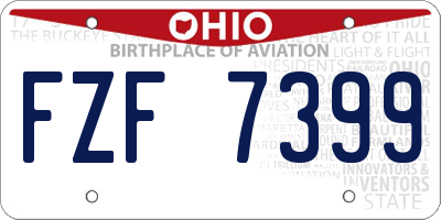 OH license plate FZF7399