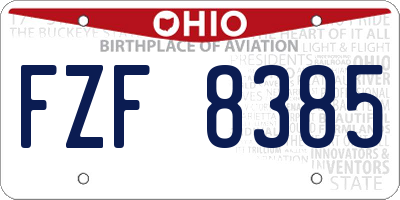 OH license plate FZF8385