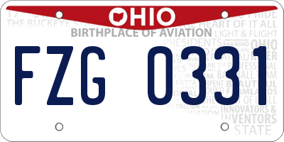 OH license plate FZG0331
