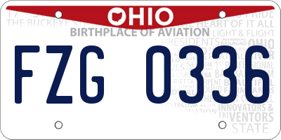 OH license plate FZG0336