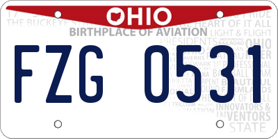 OH license plate FZG0531