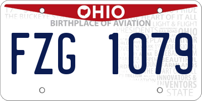 OH license plate FZG1079