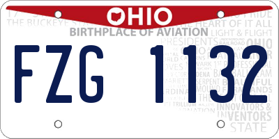 OH license plate FZG1132