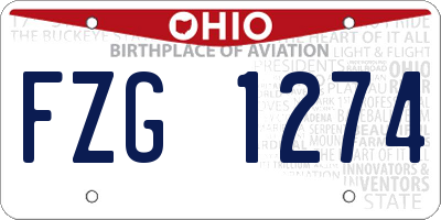 OH license plate FZG1274