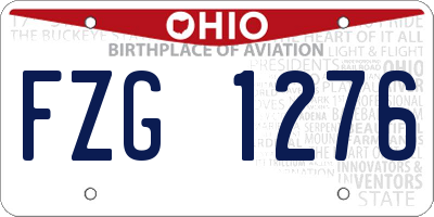 OH license plate FZG1276