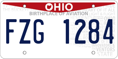 OH license plate FZG1284
